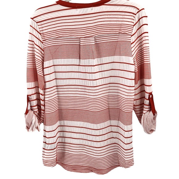 Sanctuary for Anthropologie NEW Womens Size XS Julia Blouse Roll Tab Sleeves - Picture 6 of 10